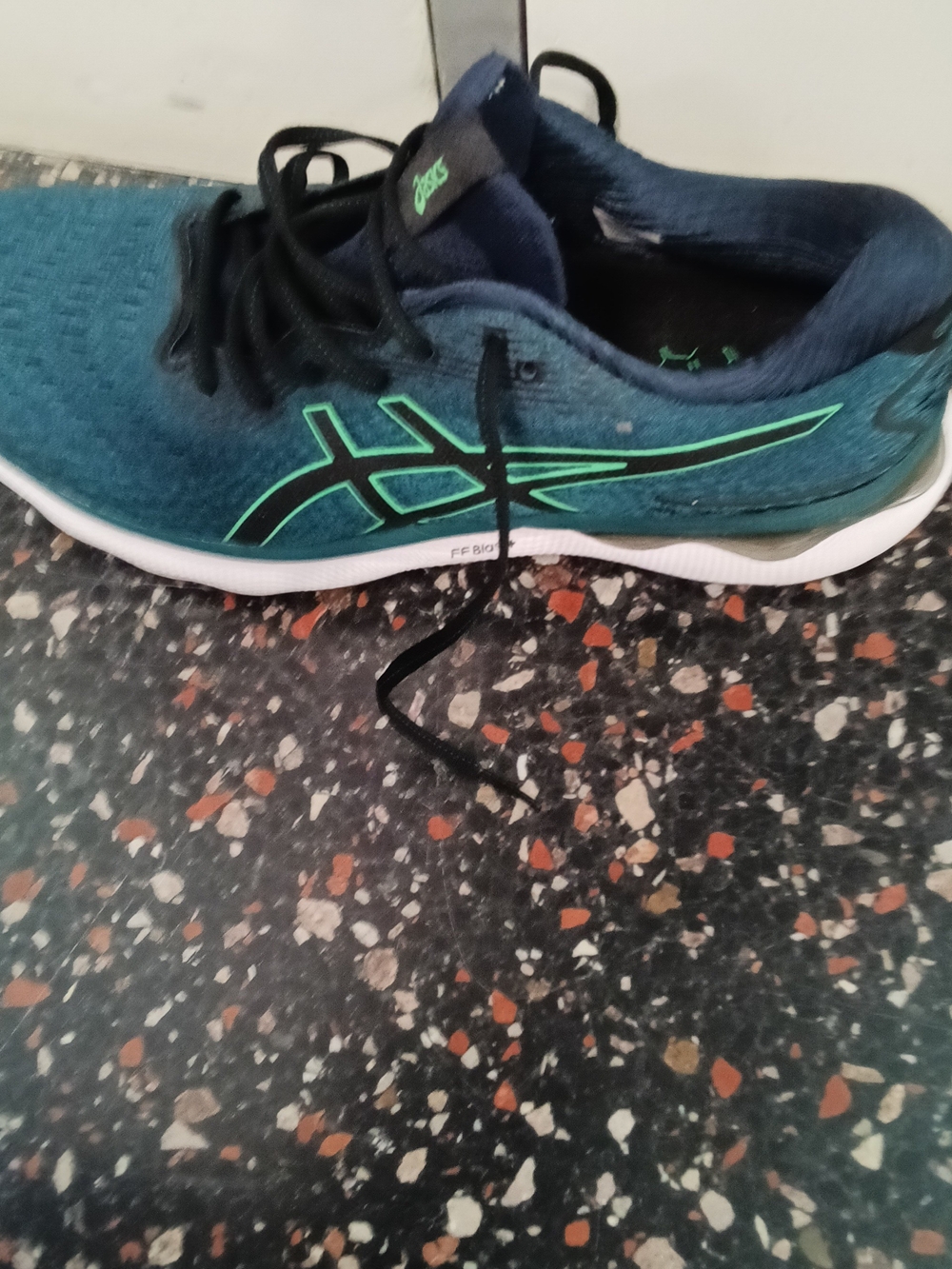 Asics Navy Blue Running Shoe Interior Label Detail